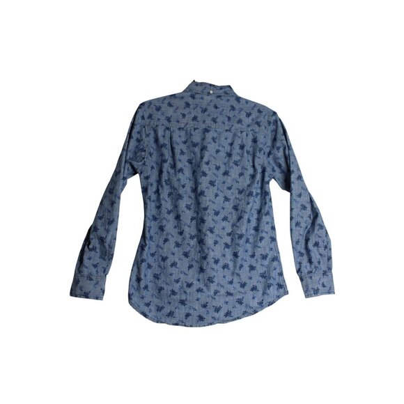 Reyn Spooner L/S Blue Floral Hawaiian Button Down Shirt Mens Small - Picture 4 of 6